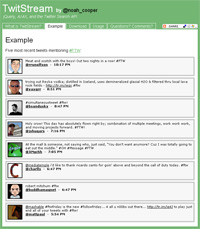TwitStream: jQuery, AJAX, and the Twitter Search API